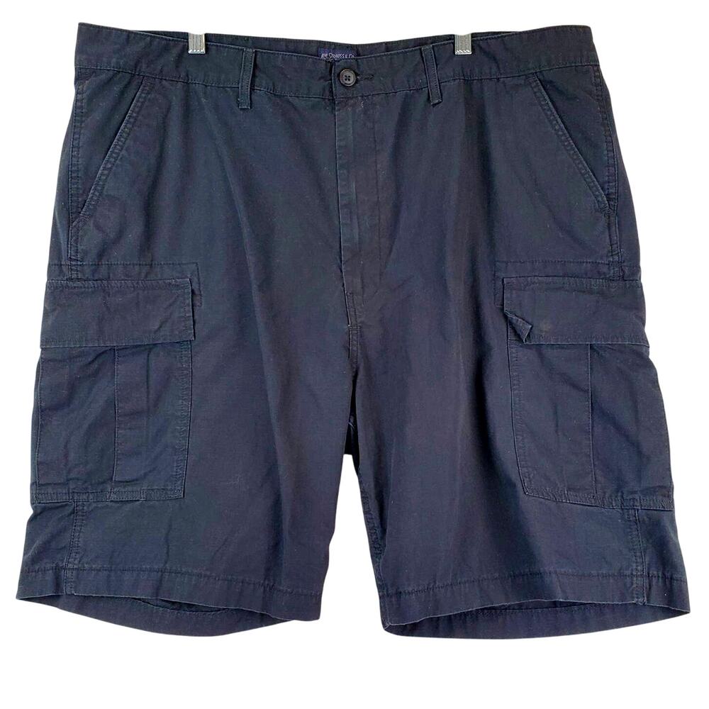 Levis Two Horse Brand Mens Shorts Sz 42 Black Cargo Cotton Utility Pockets Golf